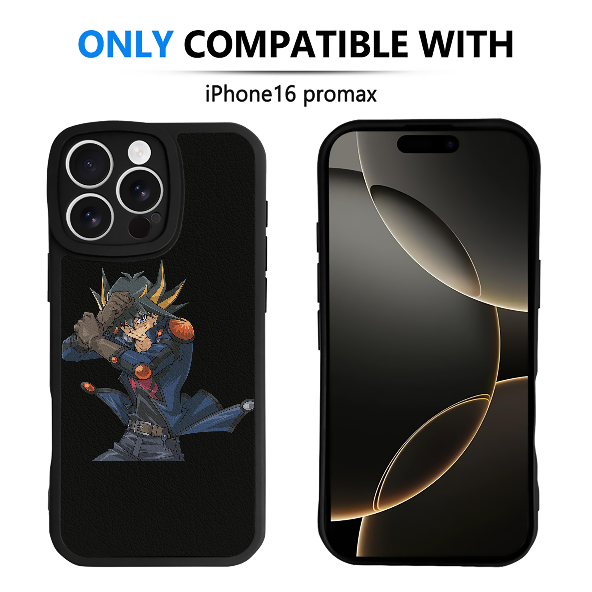 （画像用） 遊☆戯☆王 Yu-Gi-Oh! 【iPhone 16シリーズ対応】シリコンスマホケース（レザー調） 材質：シリコン